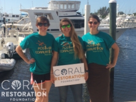 Coral Restoration staff showing support for Positive Coralation!